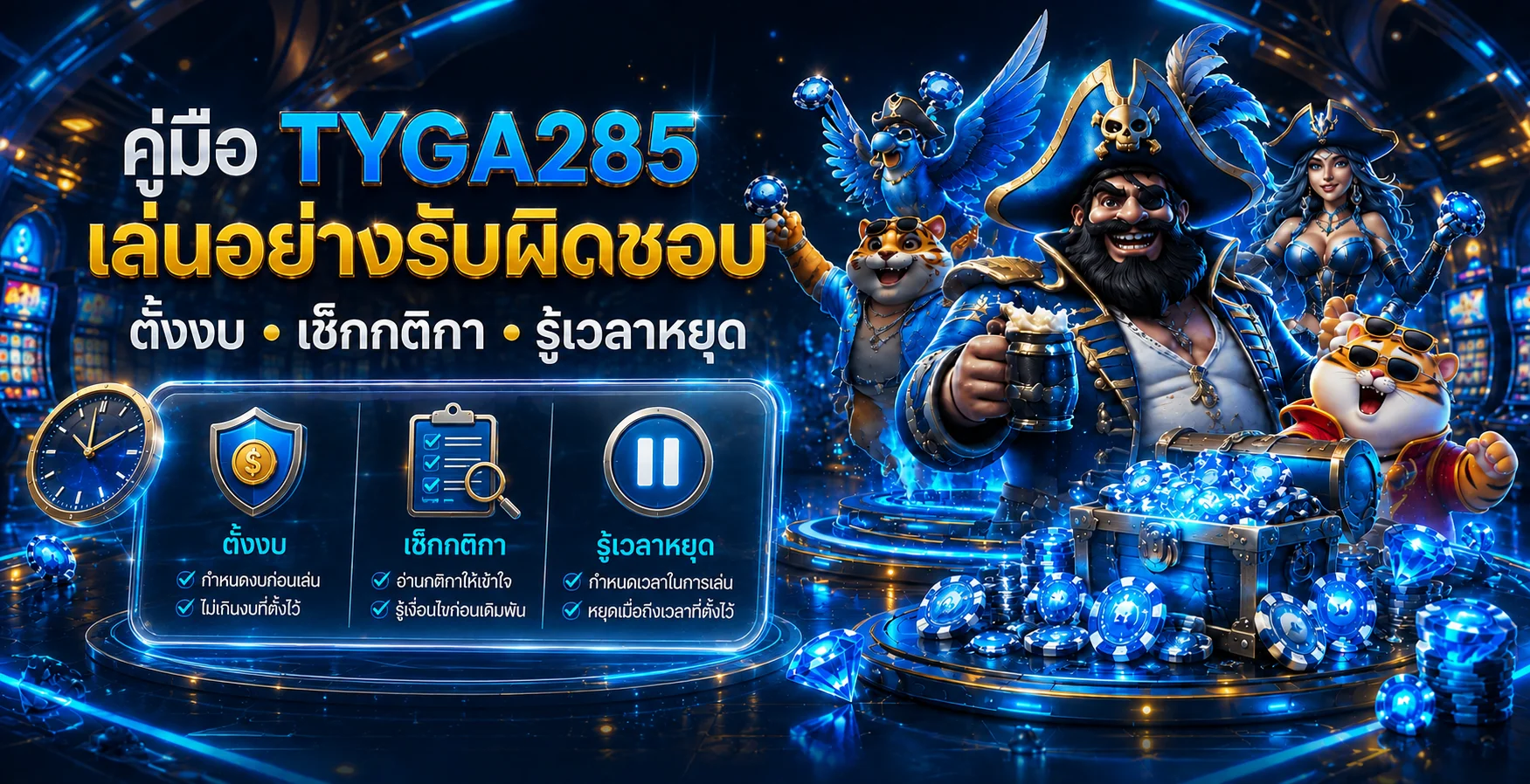 TYGA285 คู่มือเล่นอย่างรับผิดชอบ ตั้งงบและรู้เวลาหยุด